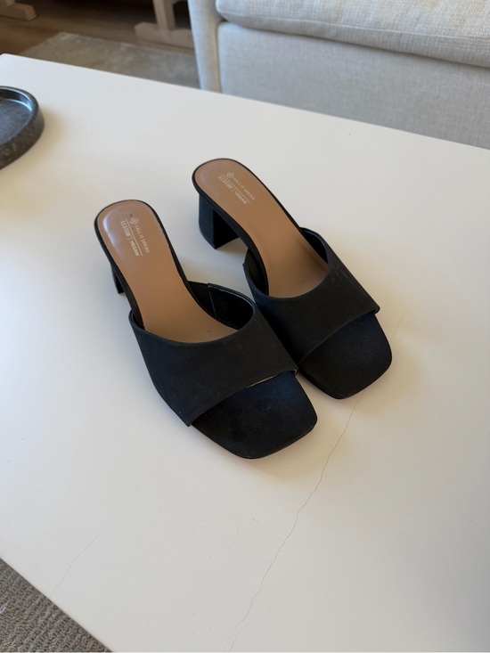 Call It Spring Shoes - Call It Spring Black Slide Block Heel Mules